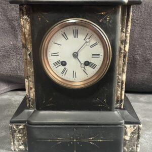 J J Elliott Victorian Slate & Marble Mantel Clock