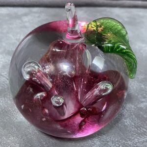 Caithness ‘Windfall Ruby’ Glass Apple Paperweight