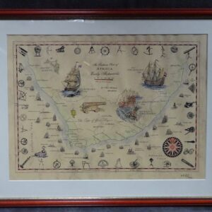 Limited Edition Framed Map of Southern African Shipwrecks