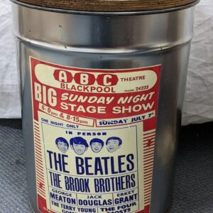 Quirky 1960’s Beatles Metal Waste Bin / Seat