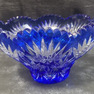 Blue Bohemia Caesar Crystal Bowl from Czech Republic