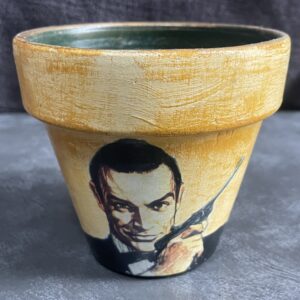 Unusual Sean Connery as James Bond 007 Plant Pot