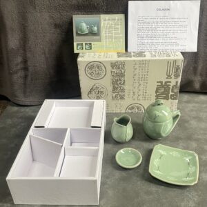 Chinese Boxed Celadon Green Tea Set