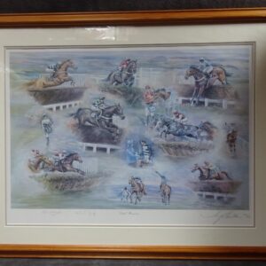 Joy Hawker Limited Edition ‘Duel Winners’ Print Signed by Artist & Jockeys