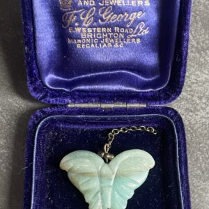 Hand-Carved Jade Butterfly Pendant