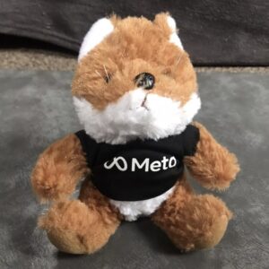 T.A.G. Beasty Babies USA Plush Fox wearing Social Media Meta Shirt