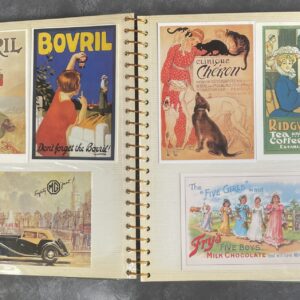 Photo Album of Reproduction Vintage Advertising / Disney / Alice in Wonderland etc. Postcards