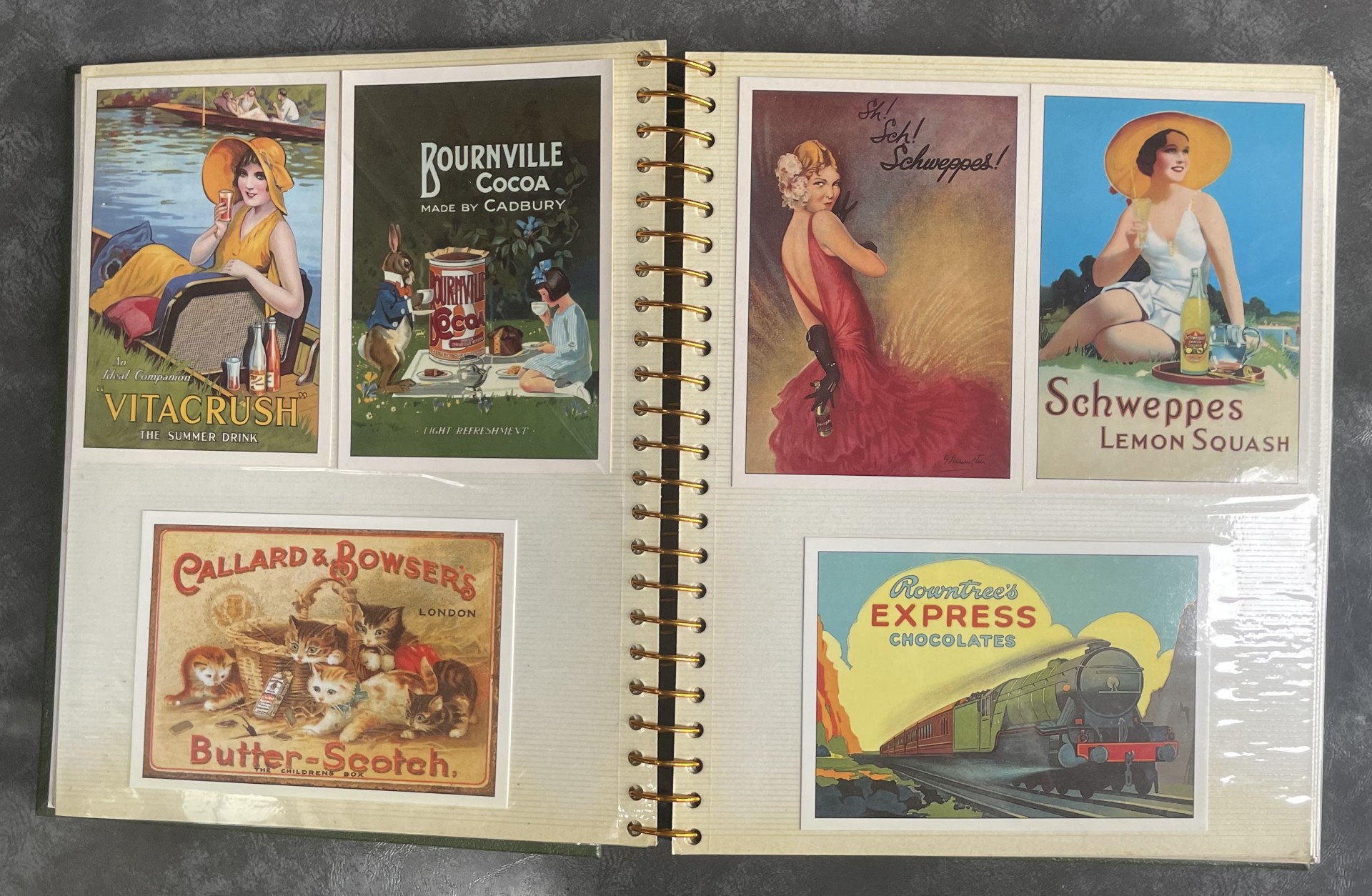 Photo Album of Reproduction Vintage Advertising / Disney / Alice in Wonderland etc. Postcards - Image 2