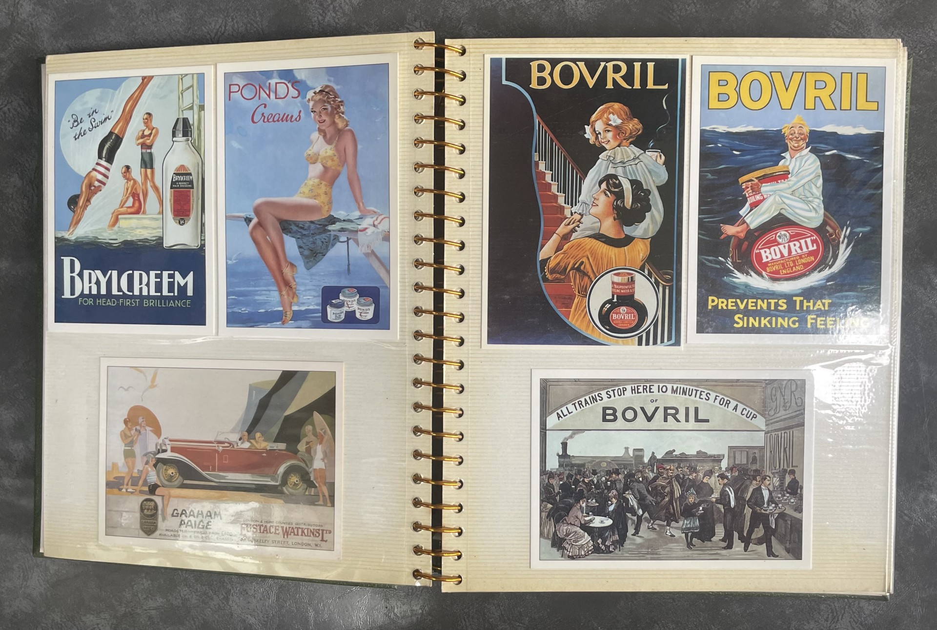 Photo Album of Reproduction Vintage Advertising / Disney / Alice in Wonderland etc. Postcards - Image 3