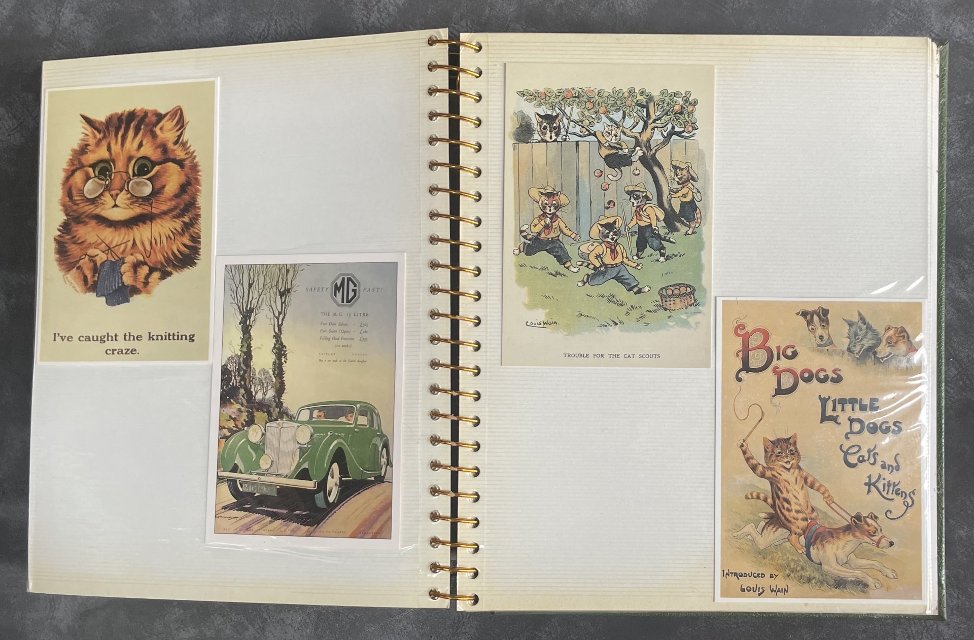 Photo Album of Reproduction Vintage Advertising / Disney / Alice in Wonderland etc. Postcards - Image 6