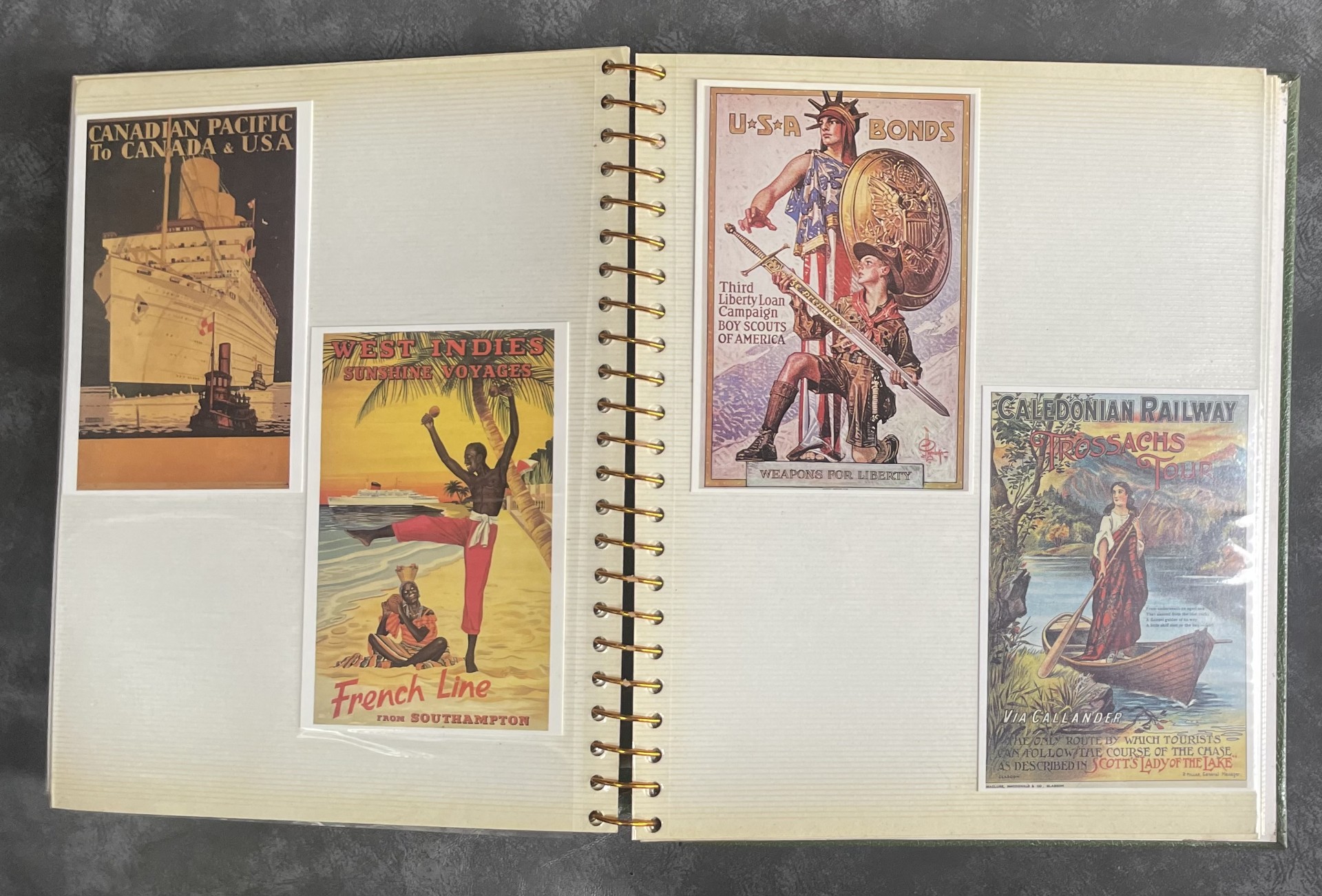 Photo Album of Reproduction Vintage Advertising / Disney / Alice in Wonderland etc. Postcards - Image 7