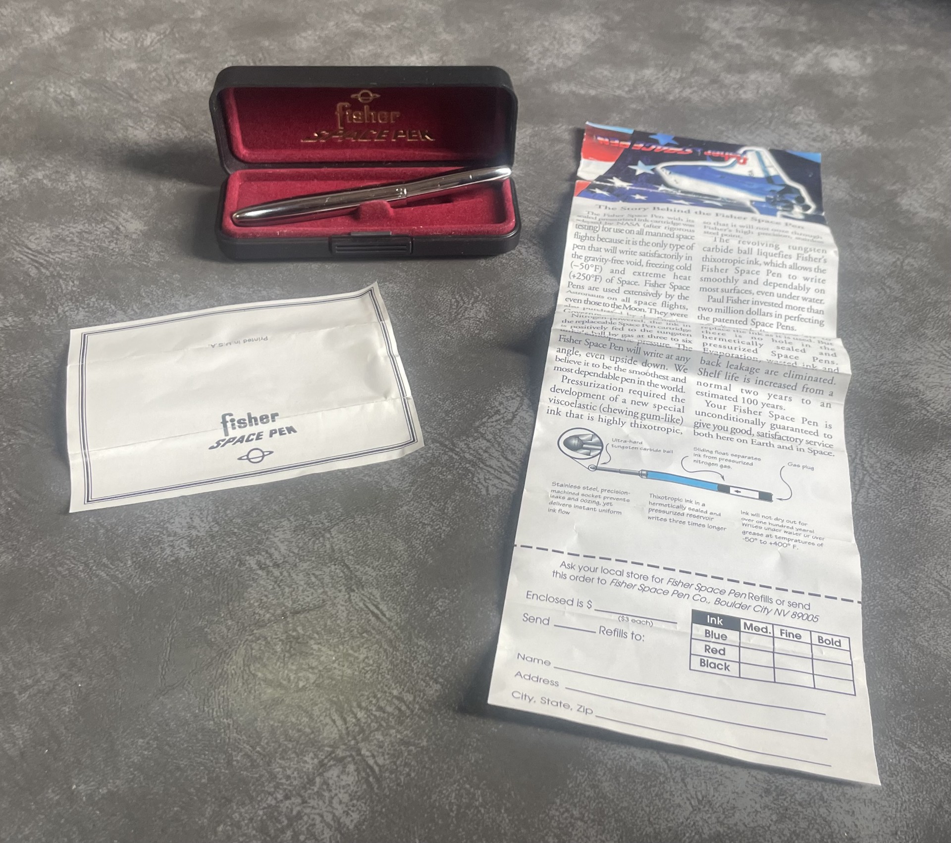 Original Fisher Space Pen in Box w/ Papers - Image 2