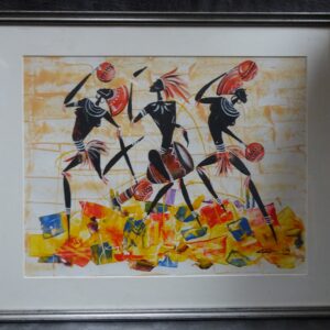 African Tribal Dance Watercolour