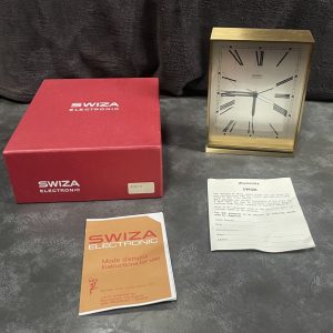 Vintage 1970's Swiza Electronic Mantel Clock