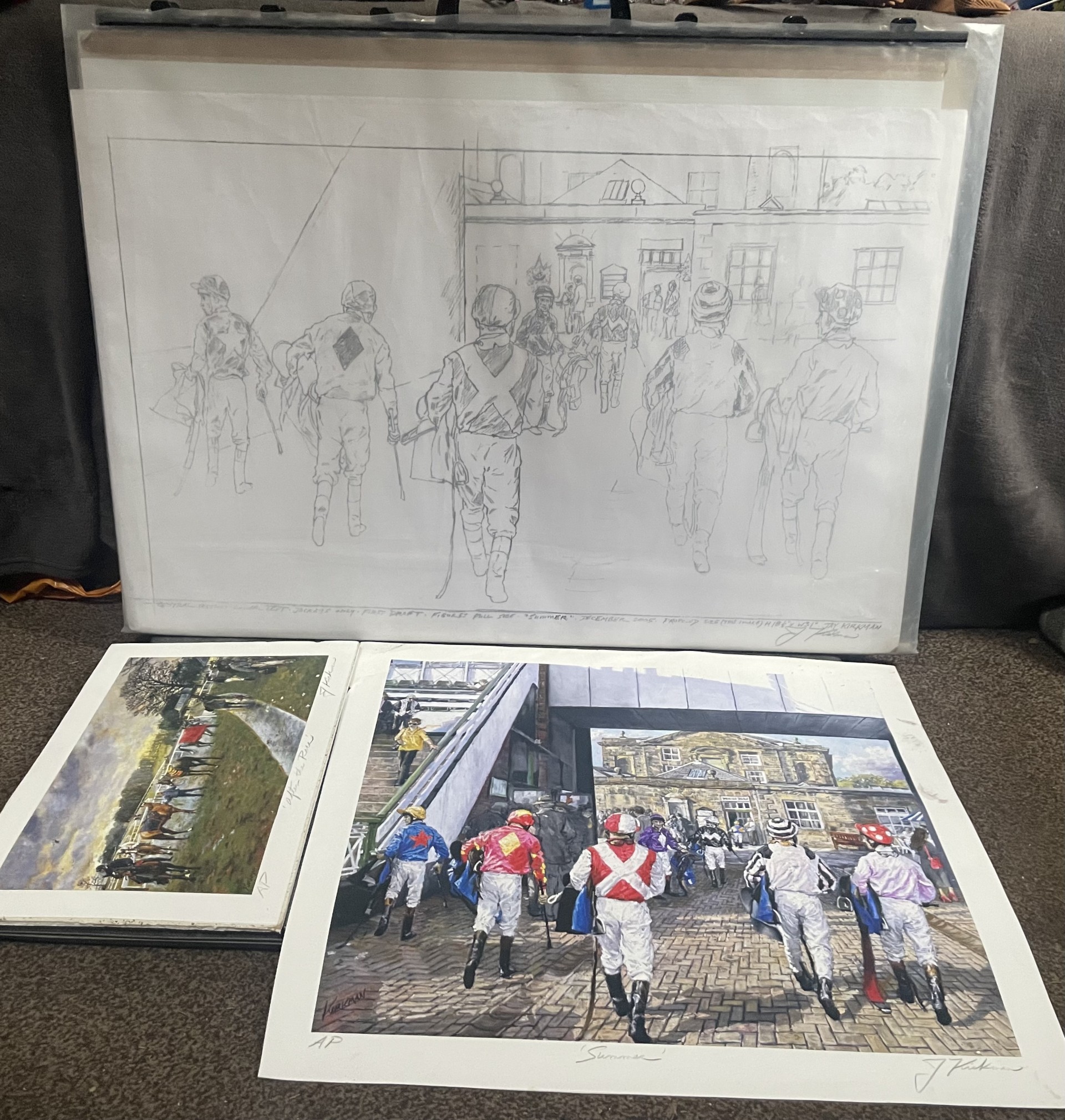 Jay Kirkman 'Summer' Signed Sketch & Artist's Proof + 'After the Race' AP