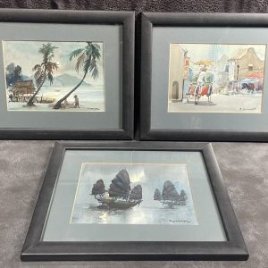 Chinese Signed Watercolour Paintings