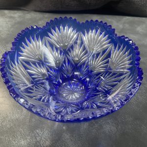 Blue Bohemia Caesar Crystal Bowl from Czech Republic