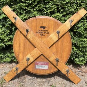 White Oak Wine Barrel Coat Hanger