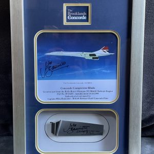 Concorde Signed Engine Display ~ Capt. Mike Bannister