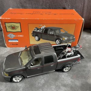 Ertl Harley Davidson Ford F150 Diecast 1:18 Model w/ Fatboy Motorcycle
