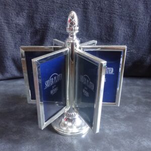 Shudehill Silver Plated Rotating Carousel Picture Frame Photo Display Stand