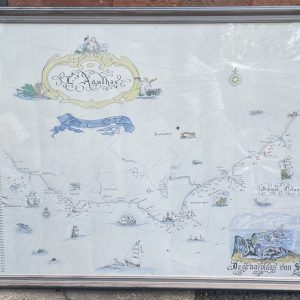 Large Detailed Framed & Glazed Map of Shipwrecks 1673-1972