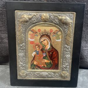 Clarte 925 Silver Byzantine Virgin Mary and Baby Jesus