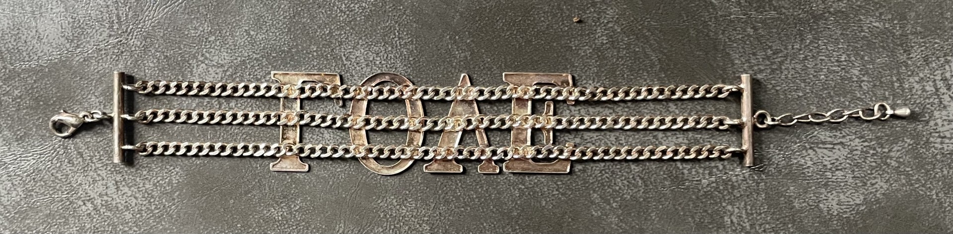 Yves Saint Laurent (?) Silver LOVE Bracelet - Image 2