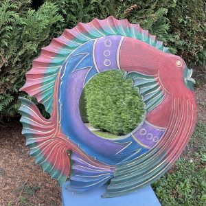 Stunning Circular Fish Mirror