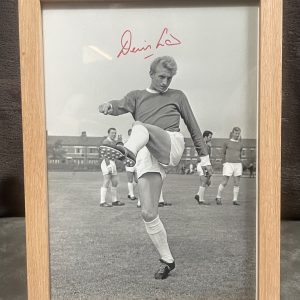 Denis Law Hand-Signed 12x8 Framed Photo w/ AFTAL COA