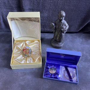 Winnie-The-Pooh Trinket Boxes and Bronzed Christopher Robin