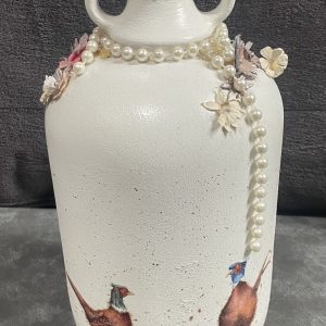Hand-Painted and Decorated Pheasant Flagon
