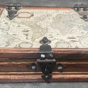 Vintage Wooden 'Pirate' Trinket Treasure Box