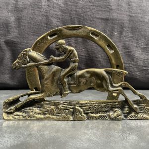 Solid Brass Horse Racing Lucky Horseshoe Letter Rack