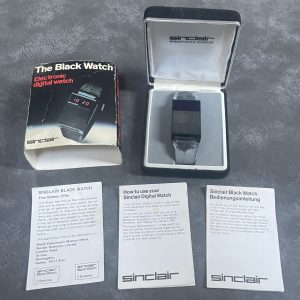 Sinclair Black Watch 1975 w/ Original Velvet Case & Papers