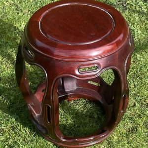 Traditional Chinese Wooden Barrel Stool