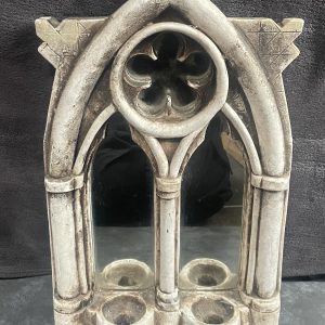 Gothic Arch Double Candle Sconce Wall Mirror