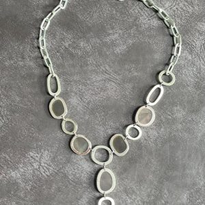 Belle Miss of Paris Chain Link Pendant Necklace