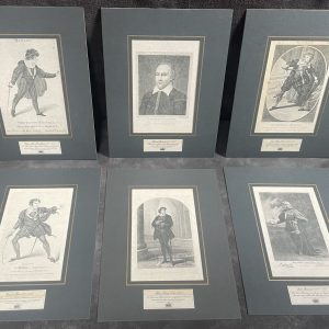 Set of Six Royal Shakespeare Company RSC Mounted Hamlet Actor Prints