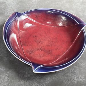 Carlton Ware Rouge Royale Art Deco Style Ceramic Bowl
