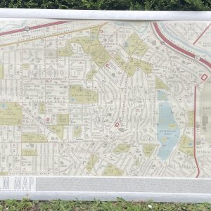 Large Framed Film Map of Classic Films in Cartography Format