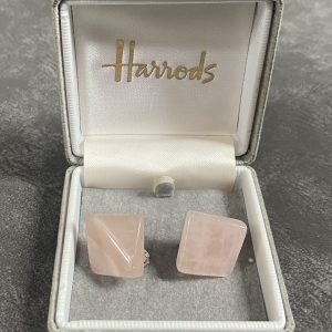 Harrods Rose Quartz Clip-on Earrings