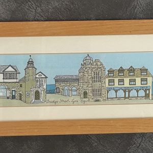 M L Gibson Signed Artist Proof Watercolour Print Bridge Street Lyme Regis 2009