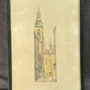 Reichl Woodblock Print of Jesuit Church, Vienna