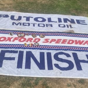 Vintage Race Banners from Speedway Circuit + Oxford Scarf & Badges